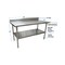Bk Resources Work Table Stainless Steel Undershelf, Plastic feet 5" Riser 60"x24" SVTR5-6024 - alternate 3